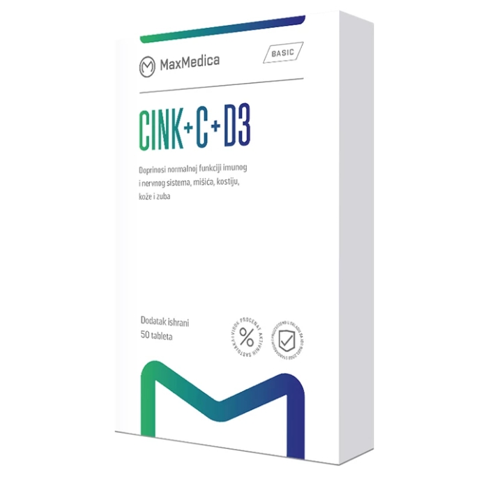Max Medica Cink+C+D3, 50 tableta