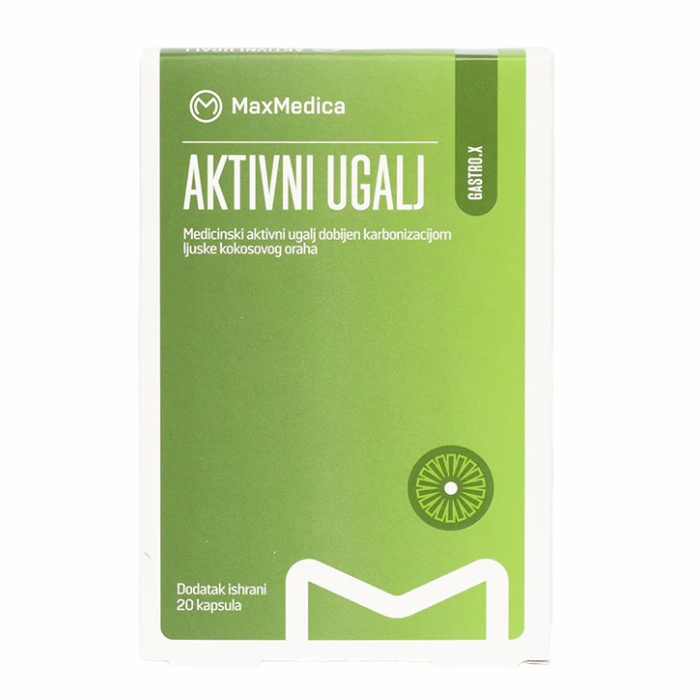 Max Medica Aktivni Ugalj, 20 kapsula