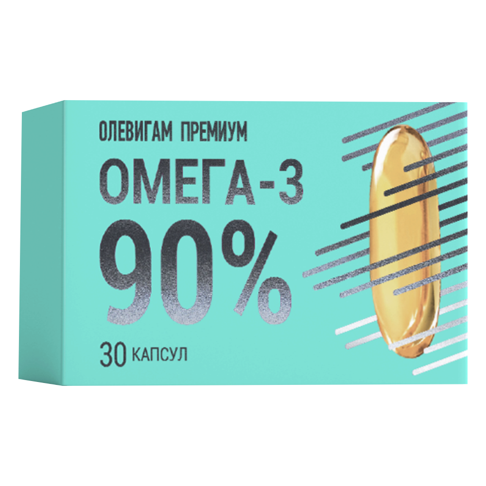Olevigam Premium Omega-3 90% 1300 mg, 30 kapsula