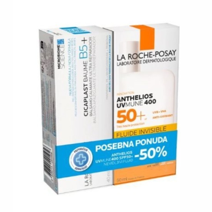 LRP ANTH UVMUNE 400 fluid SPF50+ 50ml + Cicaplast Baume B5 40ml promo