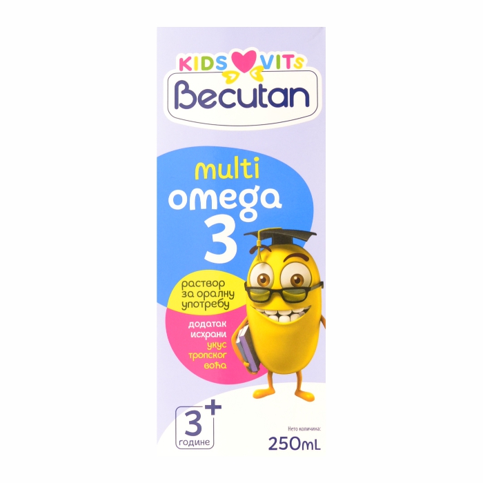 Becutan Kids Vits Multi Omega 3 sirup, 250 ml