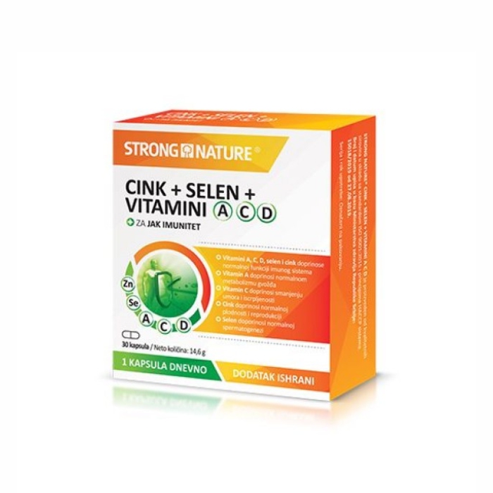Strong Nature Zn+Se+Vit Acd, 30 komada