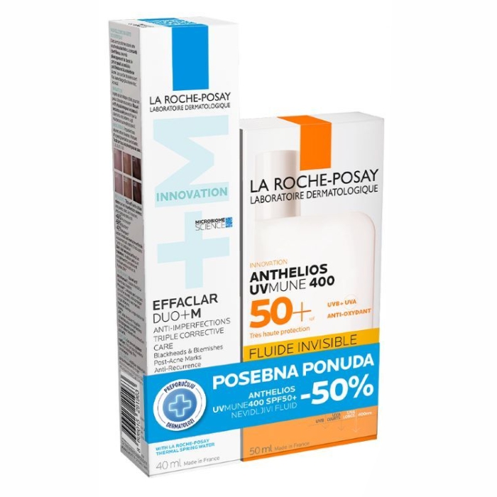 LRP ANTH UVMUNE 400 fluid SPF50+ 50ml + Duo M+ krema 40ml promo