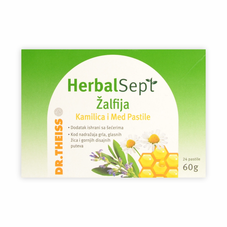 Dr. Theiss HerbalSept Žalfija, Kamilica i med, 24 komada