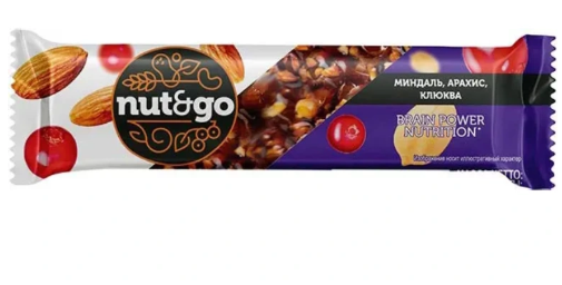 Nut & Go musli tabla badem, kikiriki, brusnica 40 g