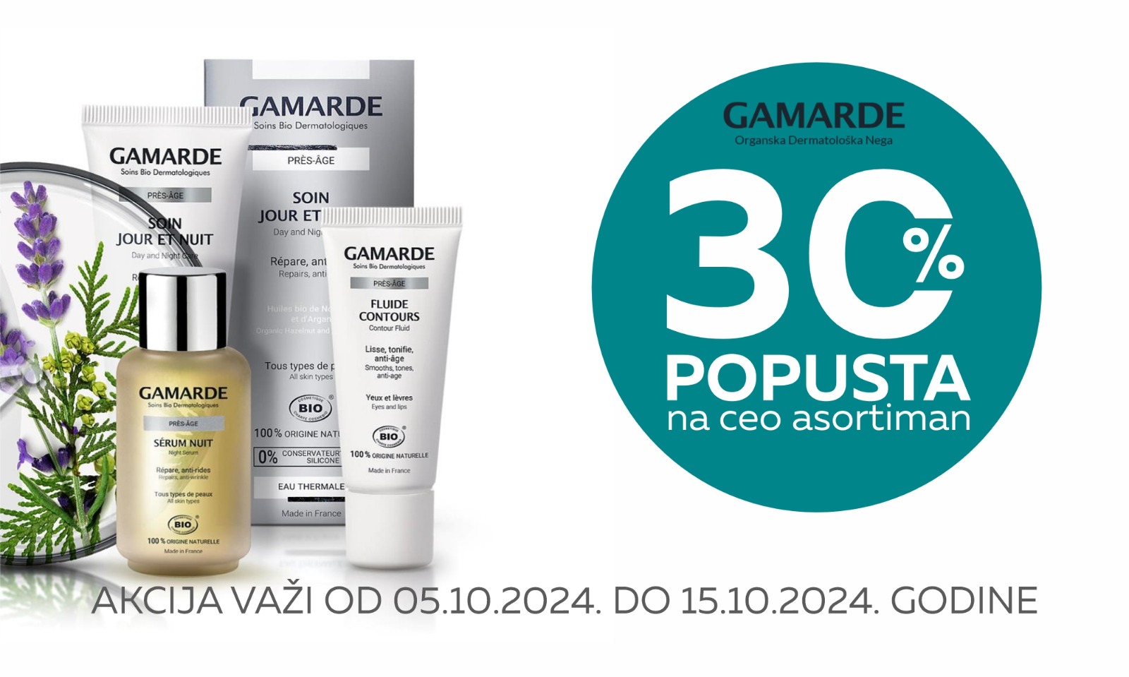 30% off on the entire Gamarde range.  