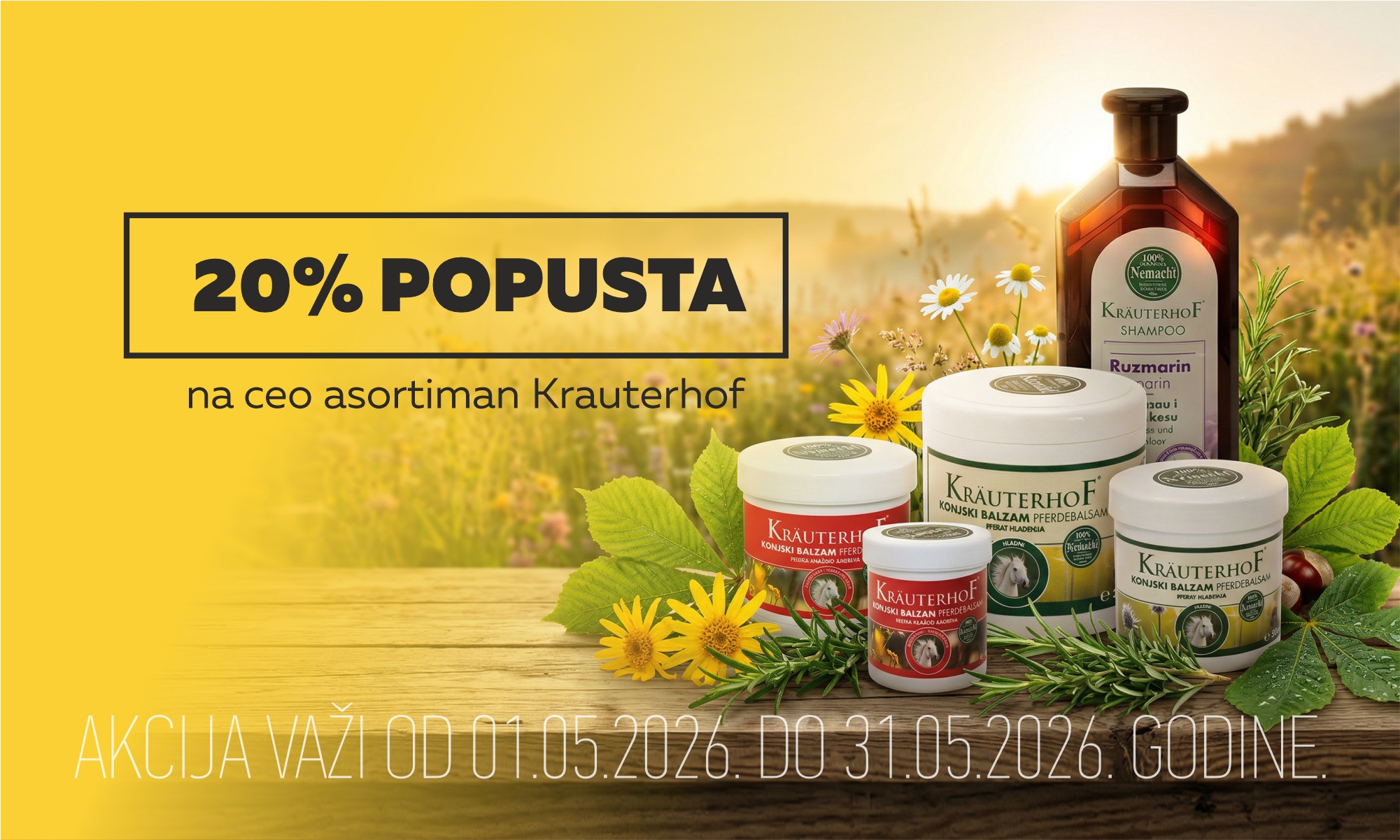 20% off the entire Krauterhof assortment 