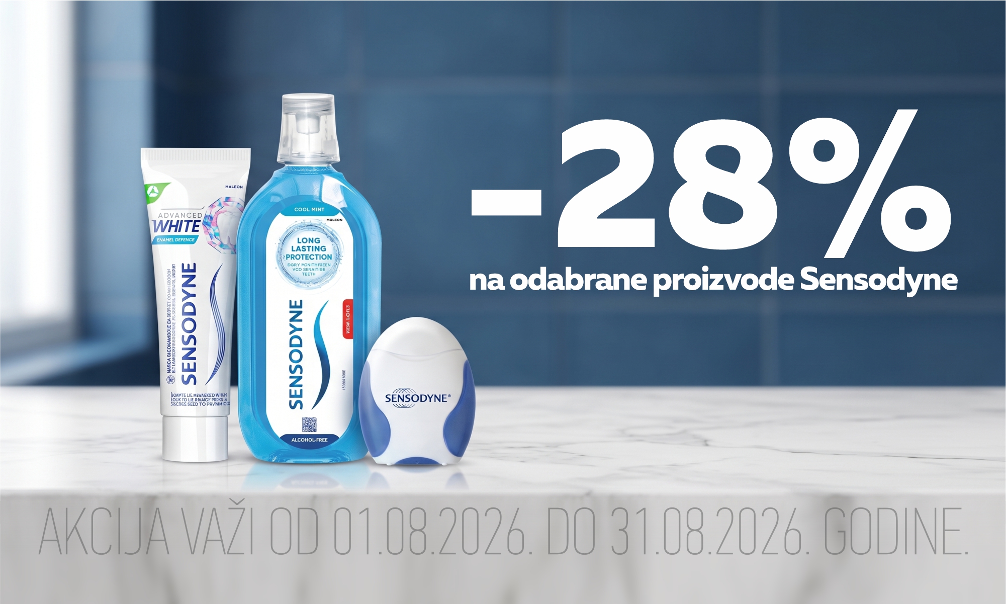 28% off selected Sensodyne products.