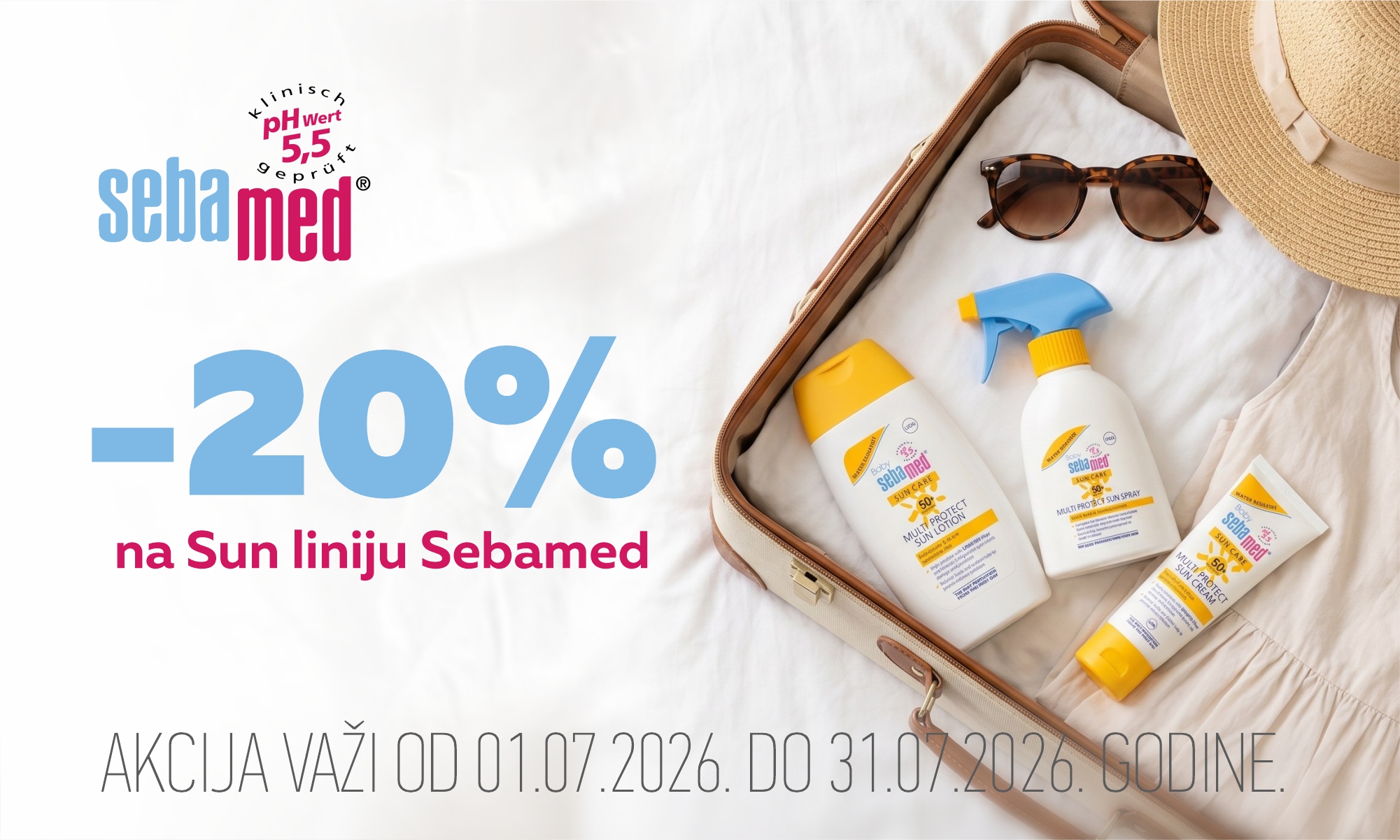 -20% off on the entire SebaMed sun protection line.