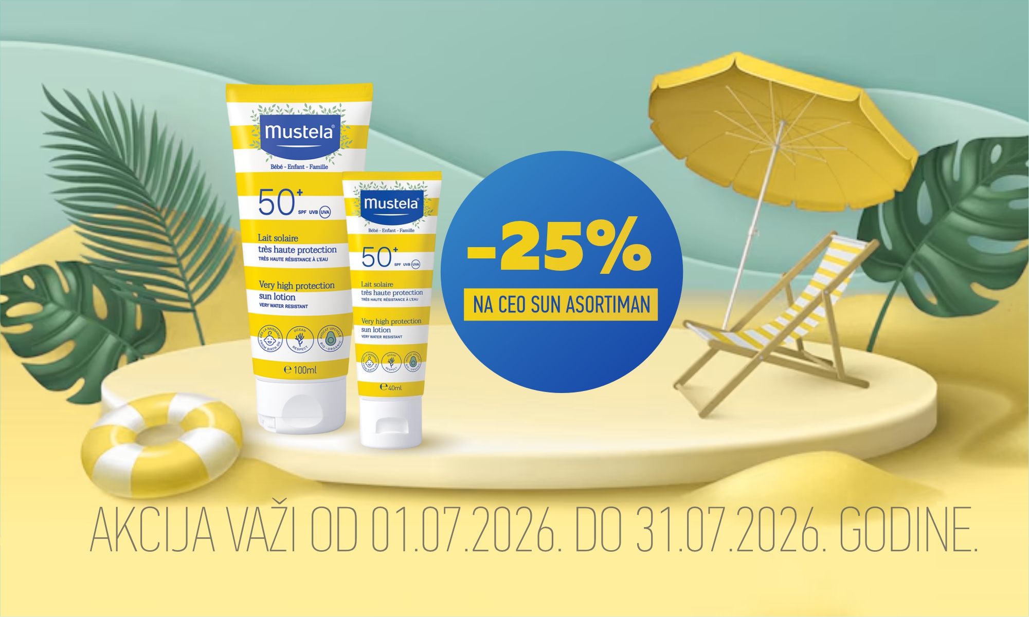 25% off the entire Mustela Sun assortment