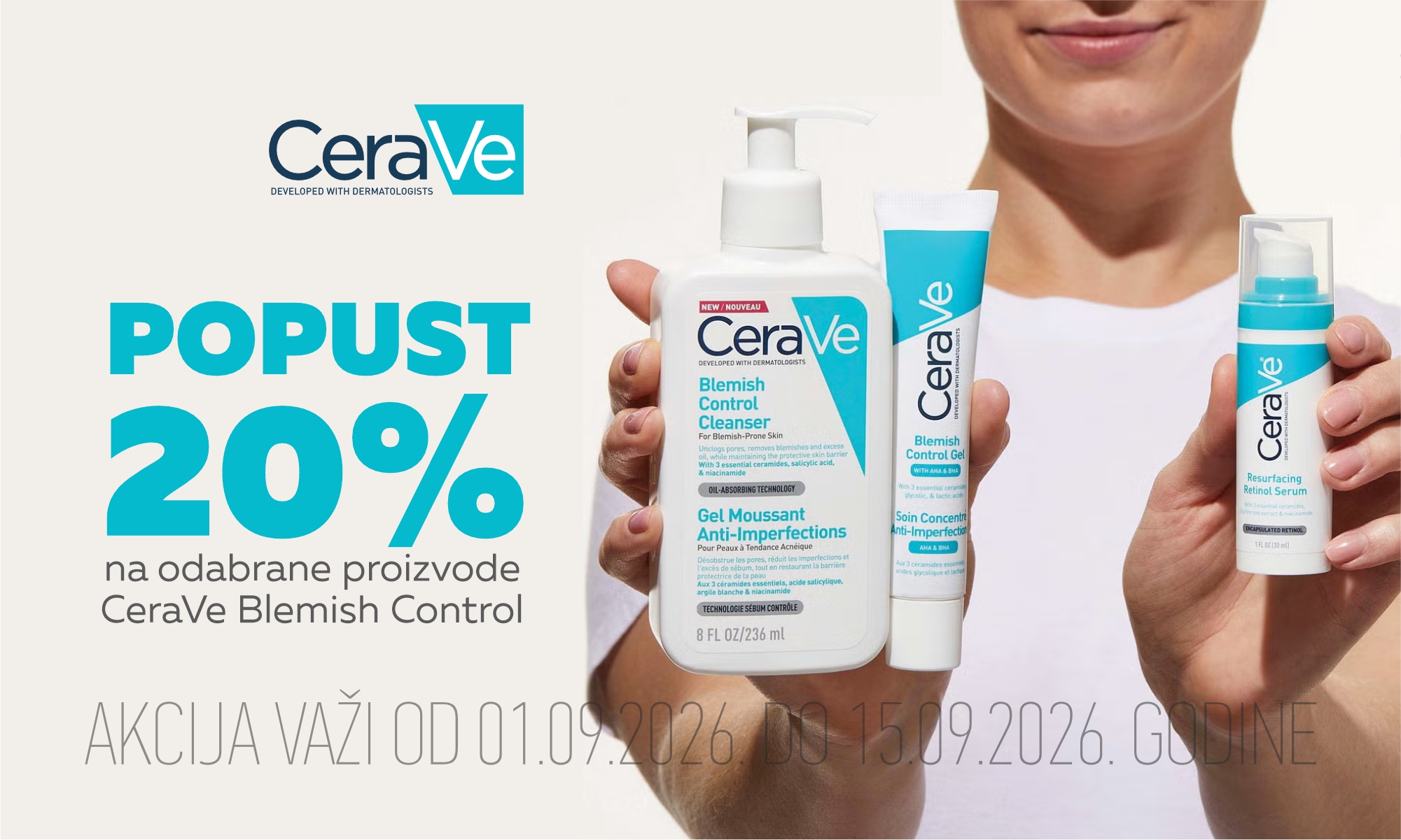 20% off selected CeraVe Blemish Control products.