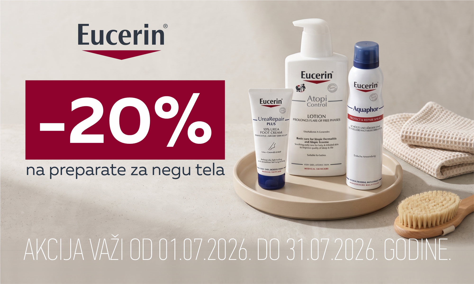 20% off Eucerin body care products