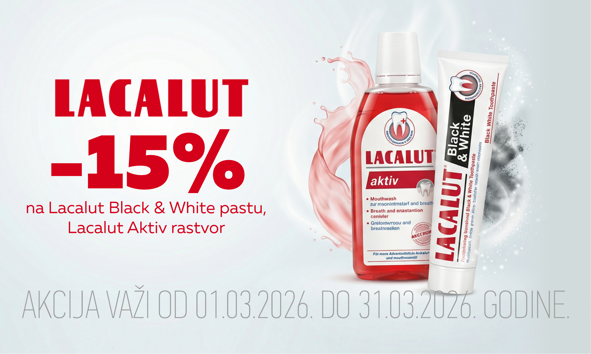 15% off a limited Lacalut assortment