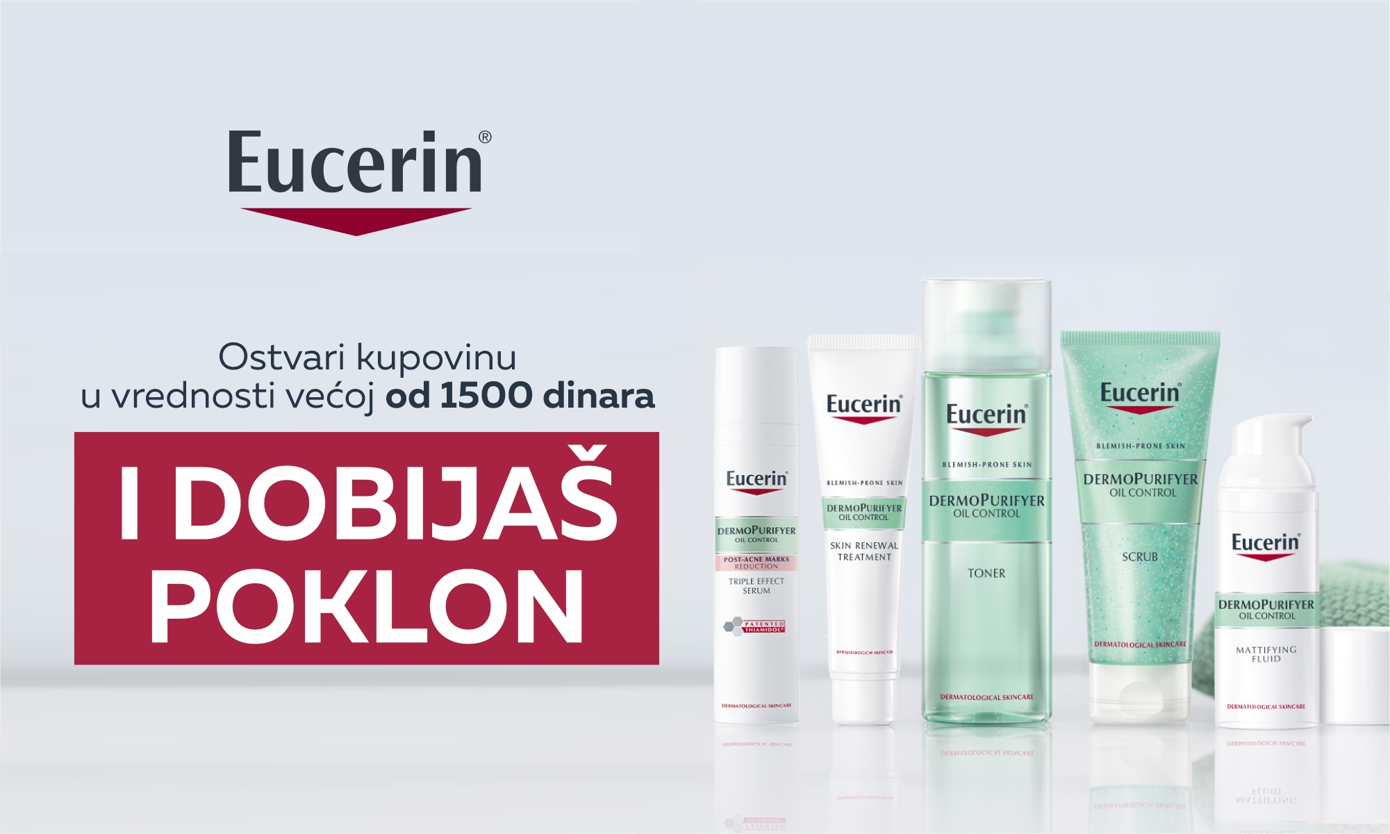 Poklon uz kupovinu Eucerin proizvoda u vrednosti od 1.500 RSD