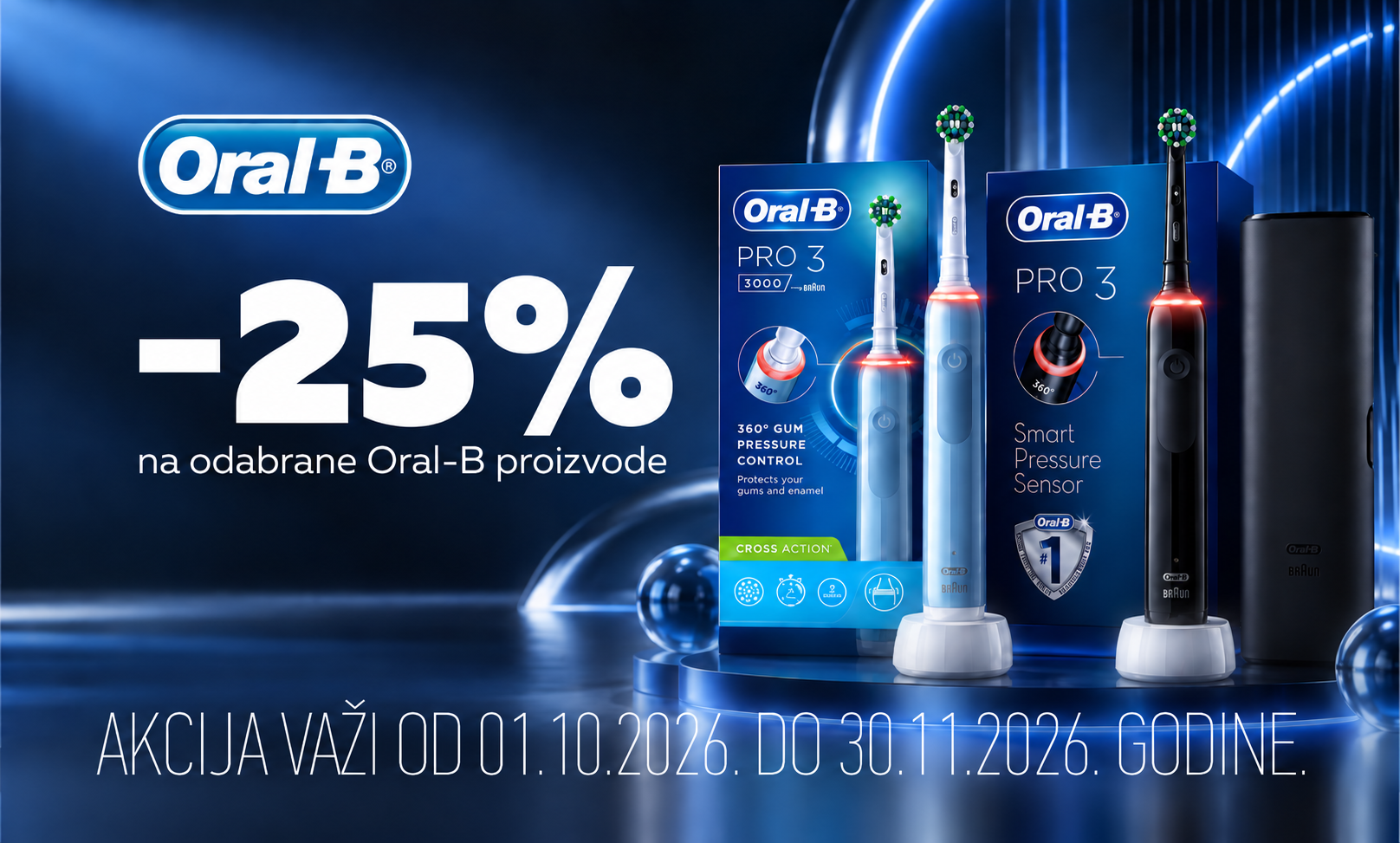 25% off selected Oral-B products.