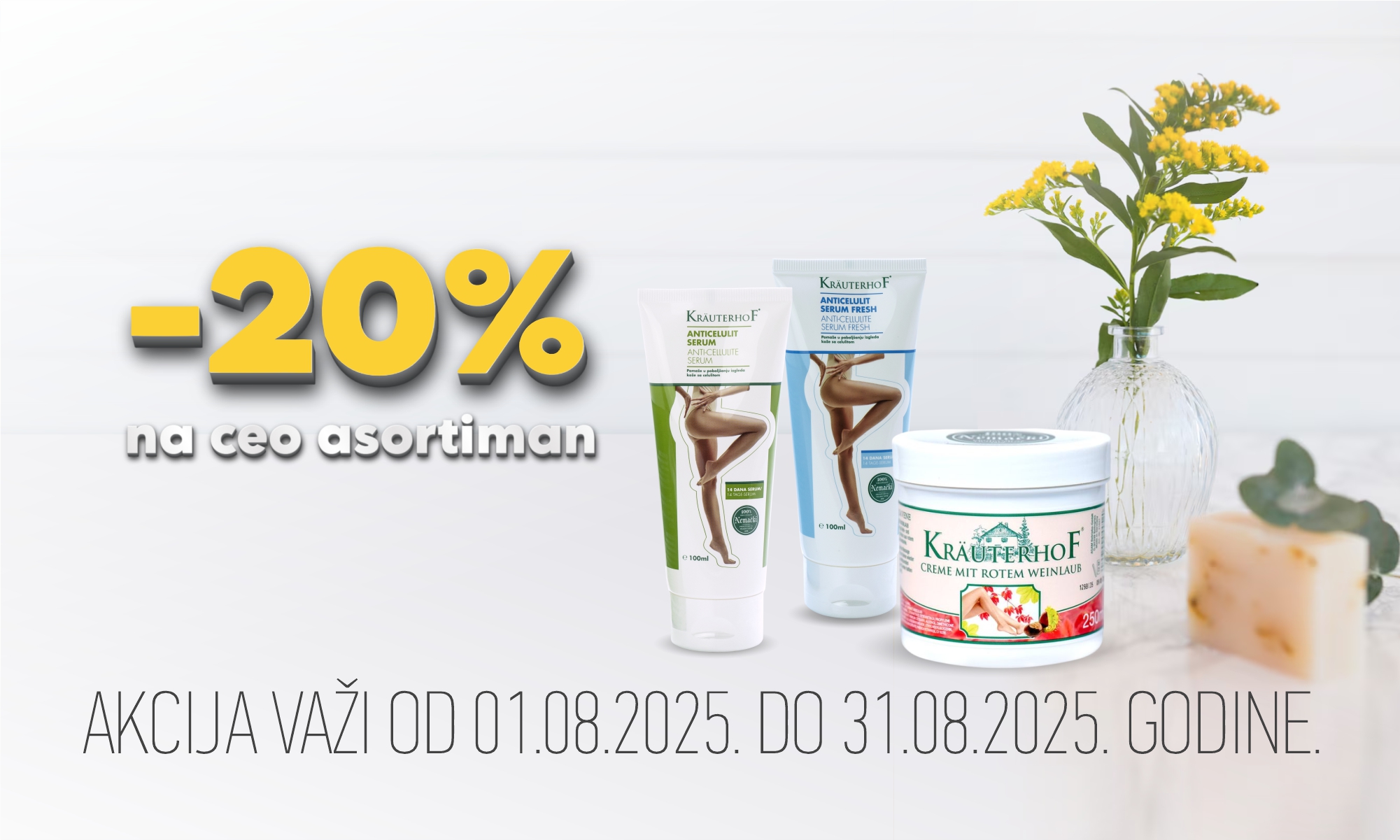 20% popusta na ceo asortiman Krauterhof
