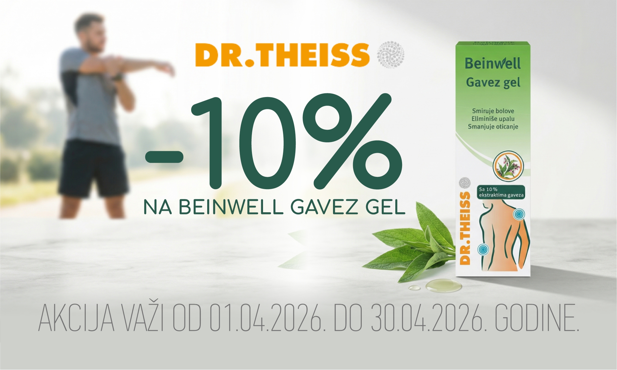 10% popusta na Dr. Theiss Beinwell gavez gel.