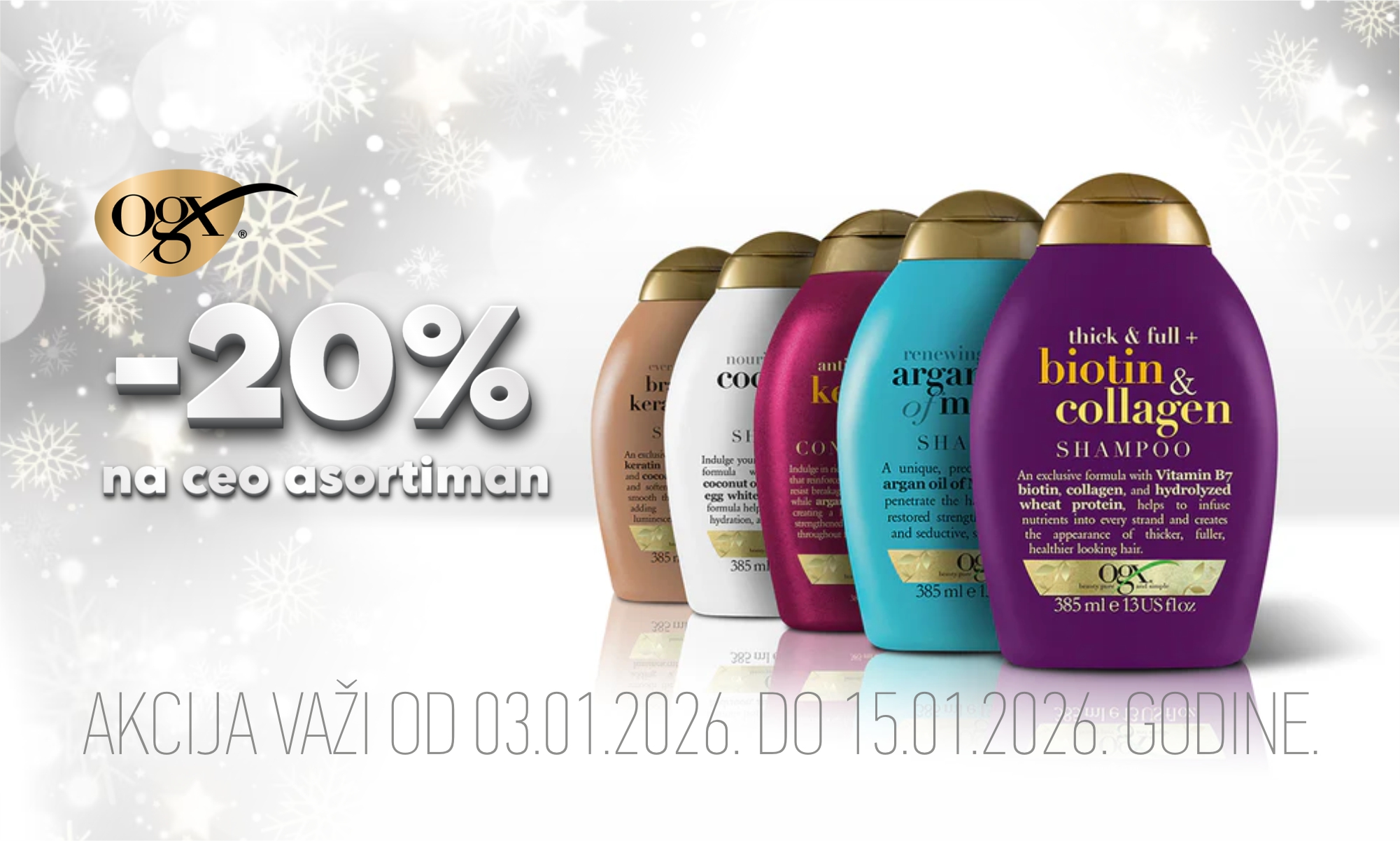 20% off on the entire OGX range