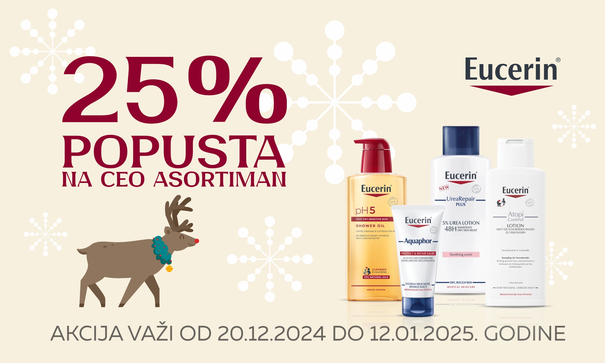 25% popusta na ceo asortiman Eucerin 