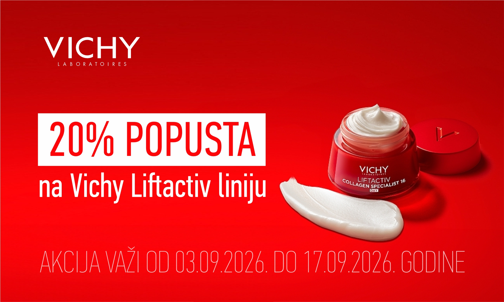 20% off the Vichy Liftactiv line.