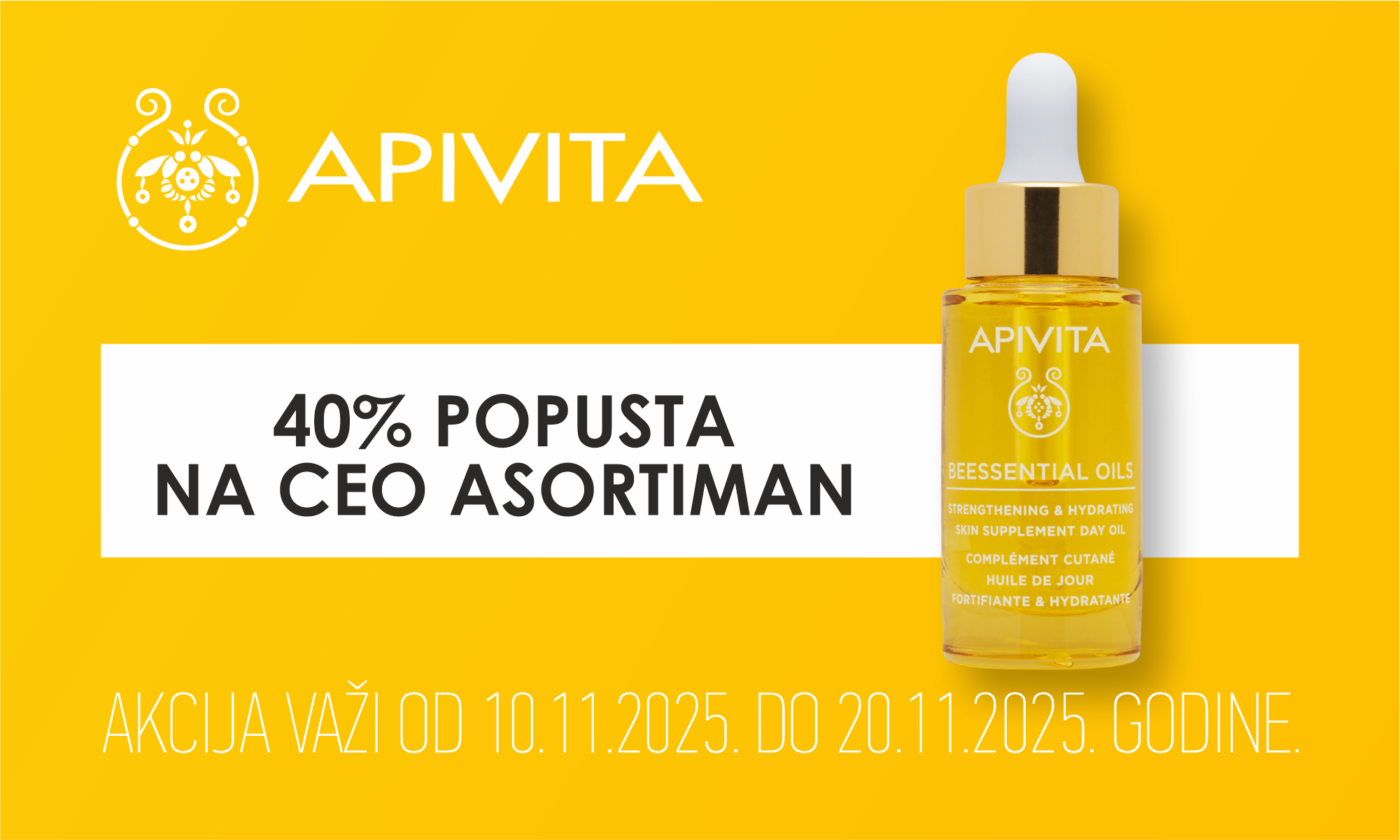 40% off on the entire Apivita range.