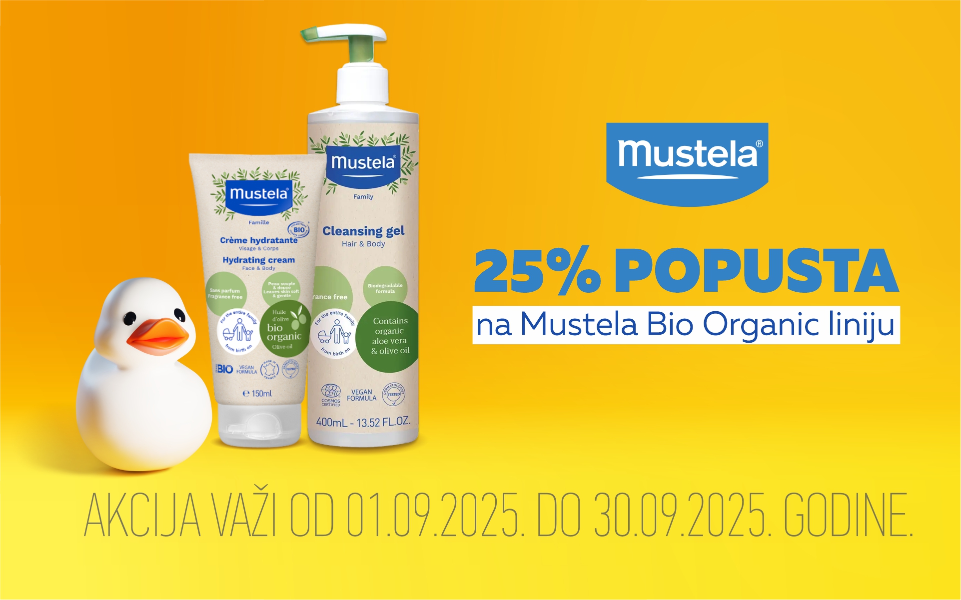 25% off Mustela Bioorganic line 