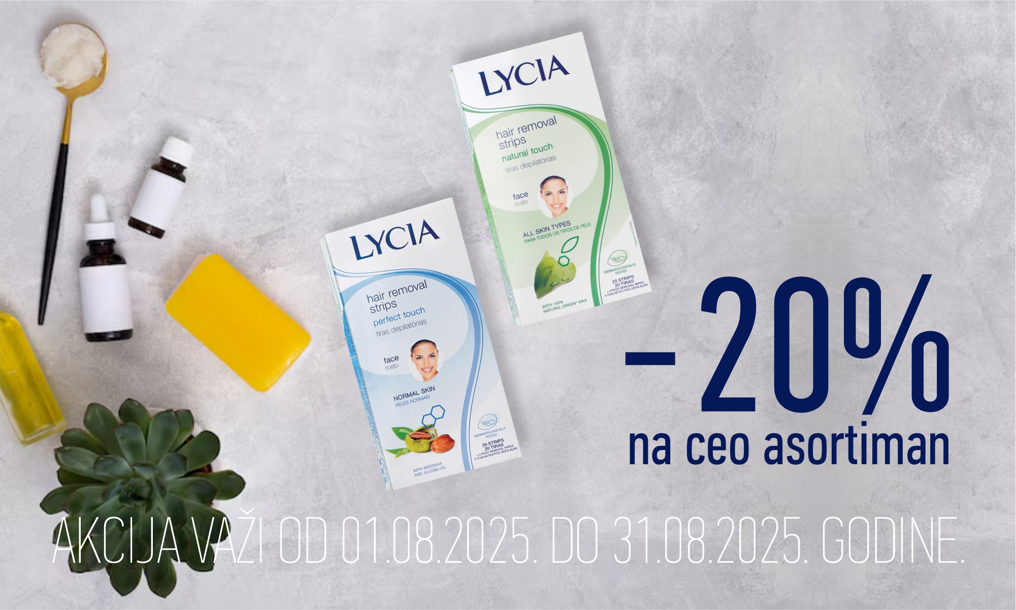 20% popusta na ceo asortiman depilacionih proizvoda Lycia