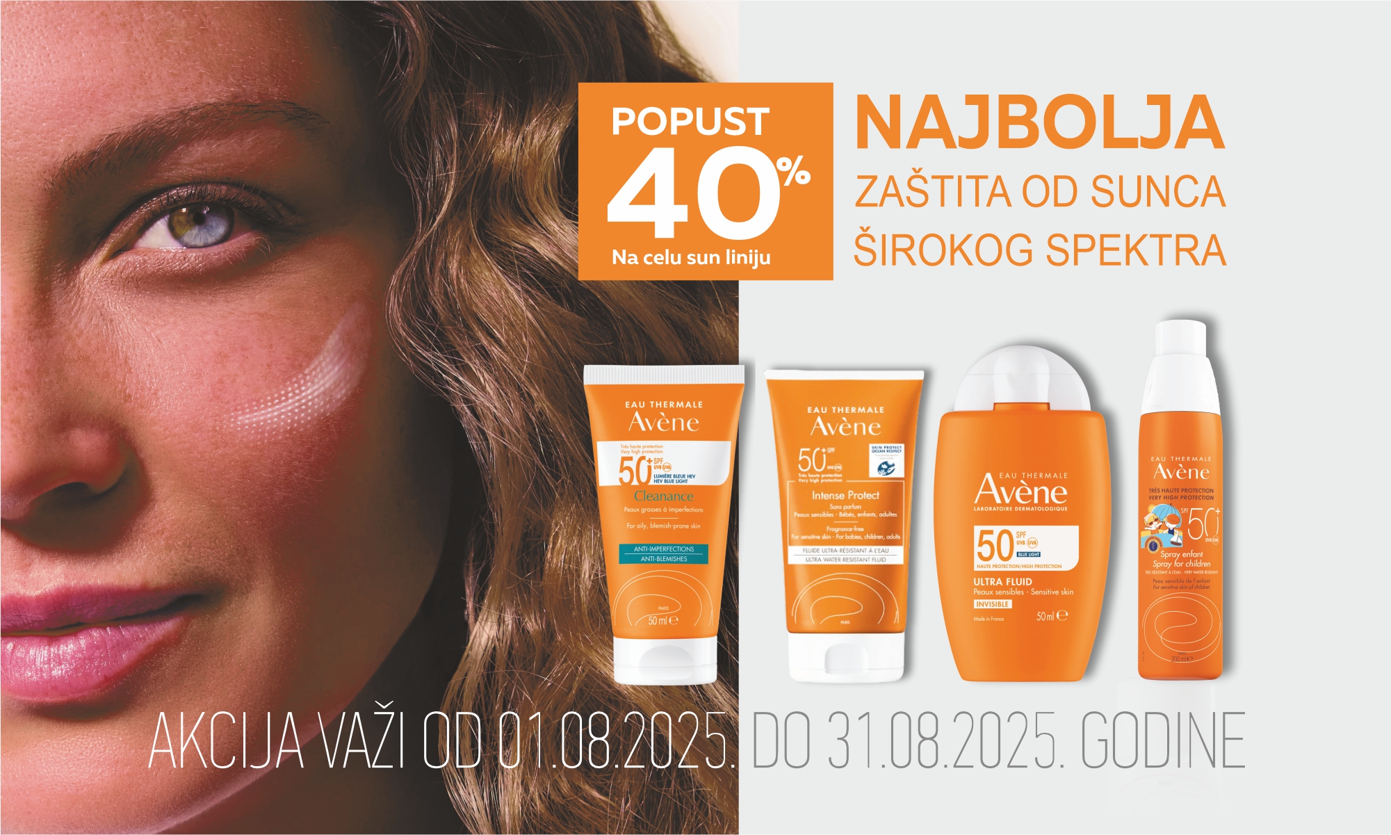 30% popusta na ceo Avene Sun asortiman
