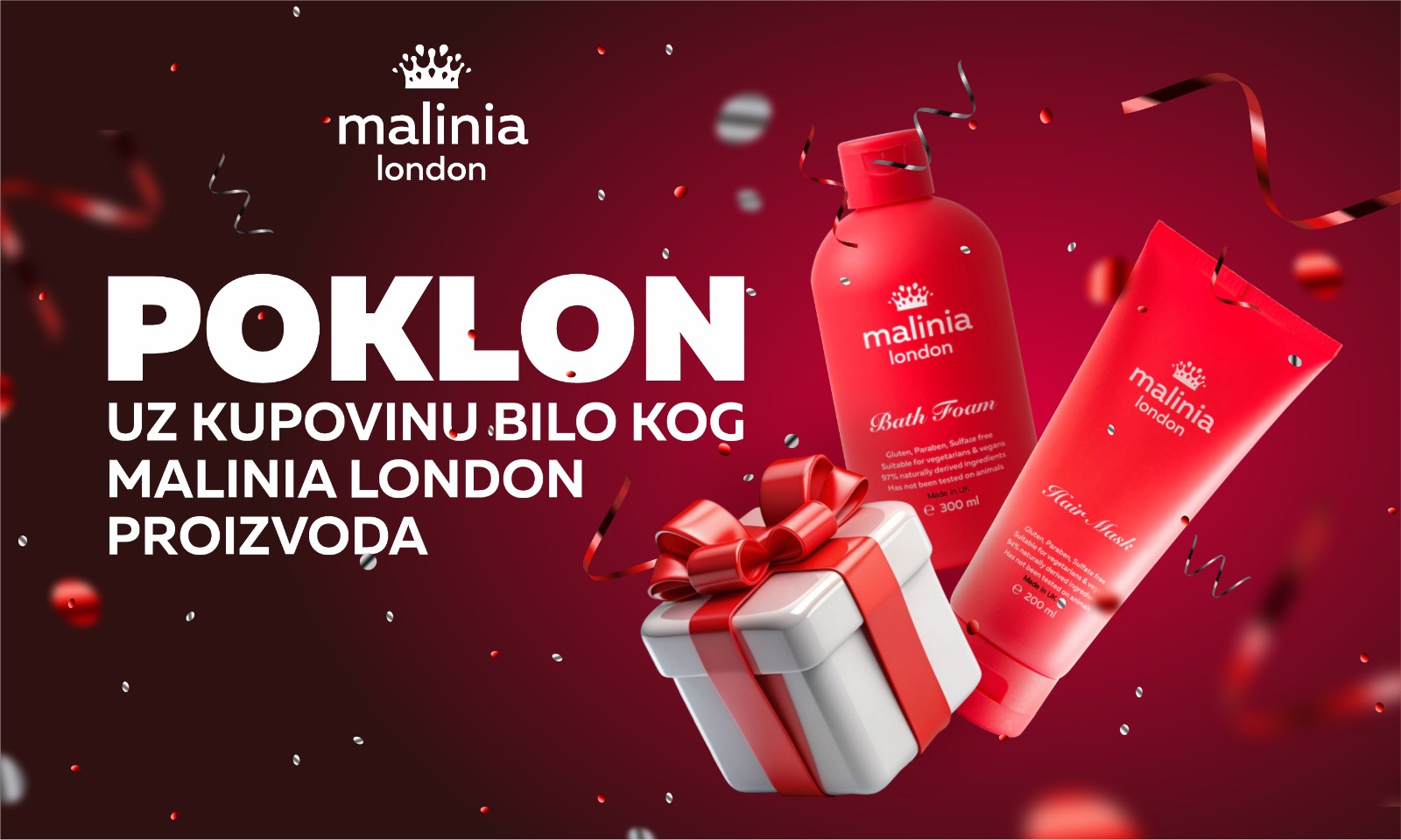 A gift with the purchase of Malinia London products