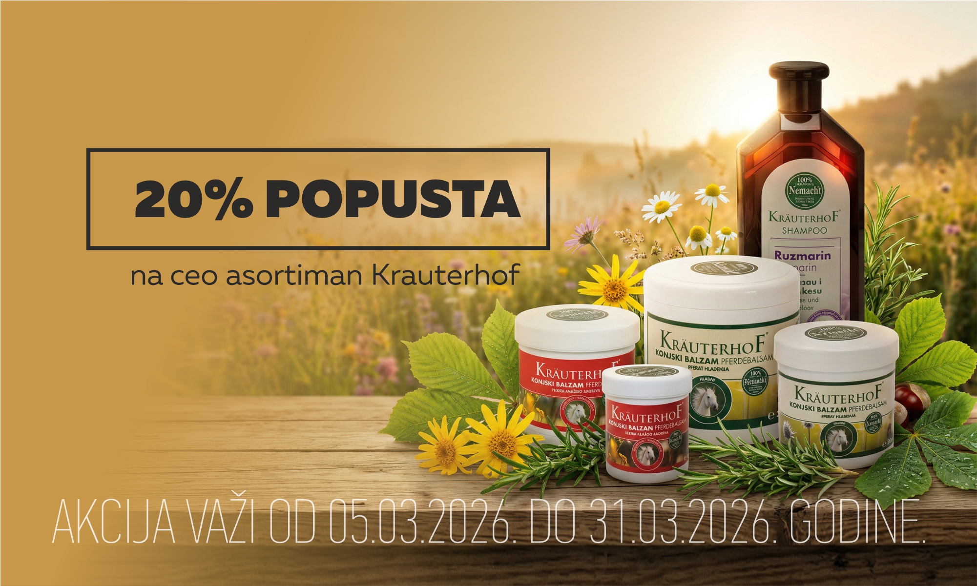 20% off the entire Krauterhof assortment