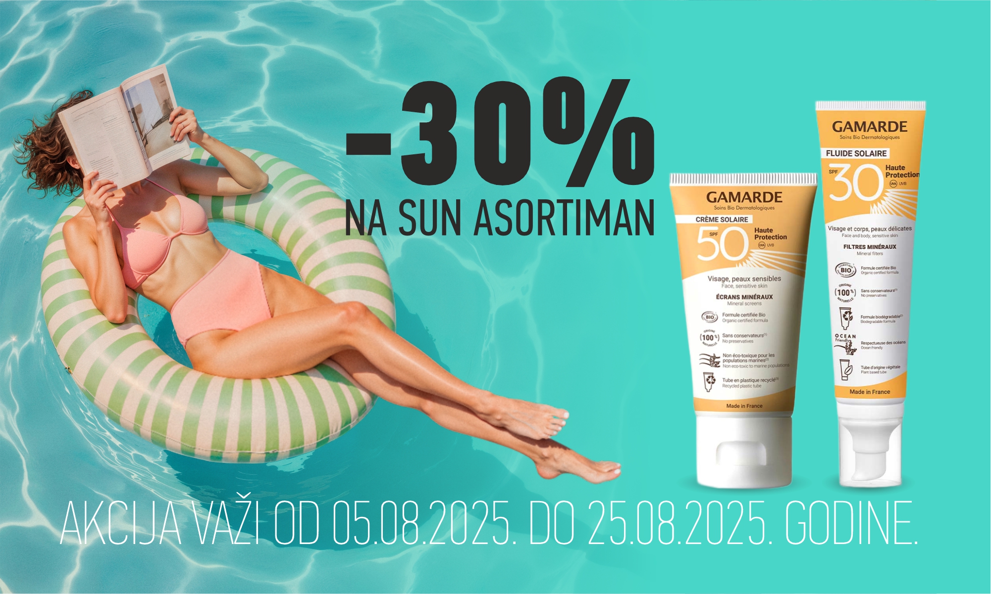 30% popusta na ceo Sun asortiman Gamarde