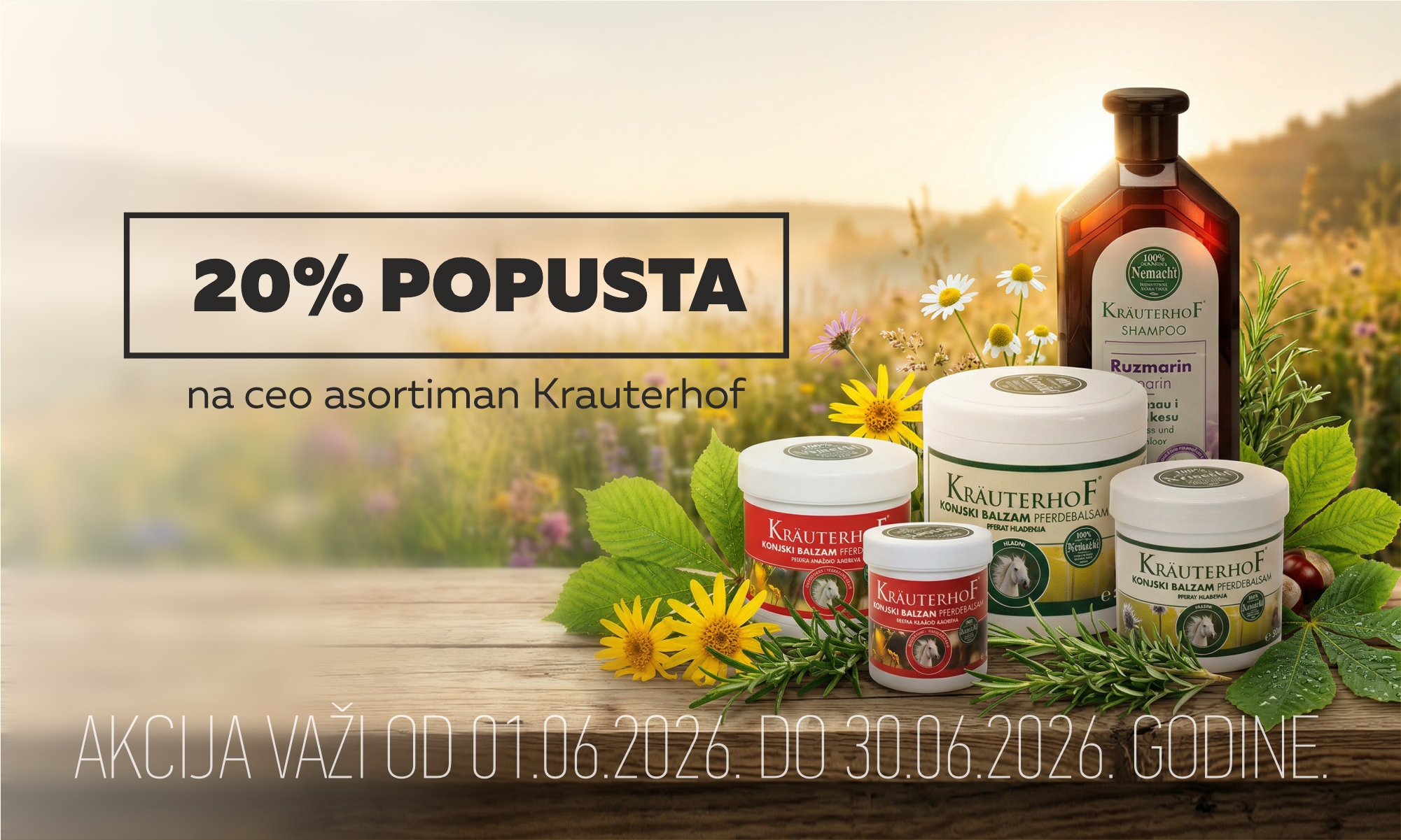 20% discount on the entire Krauterhof range 