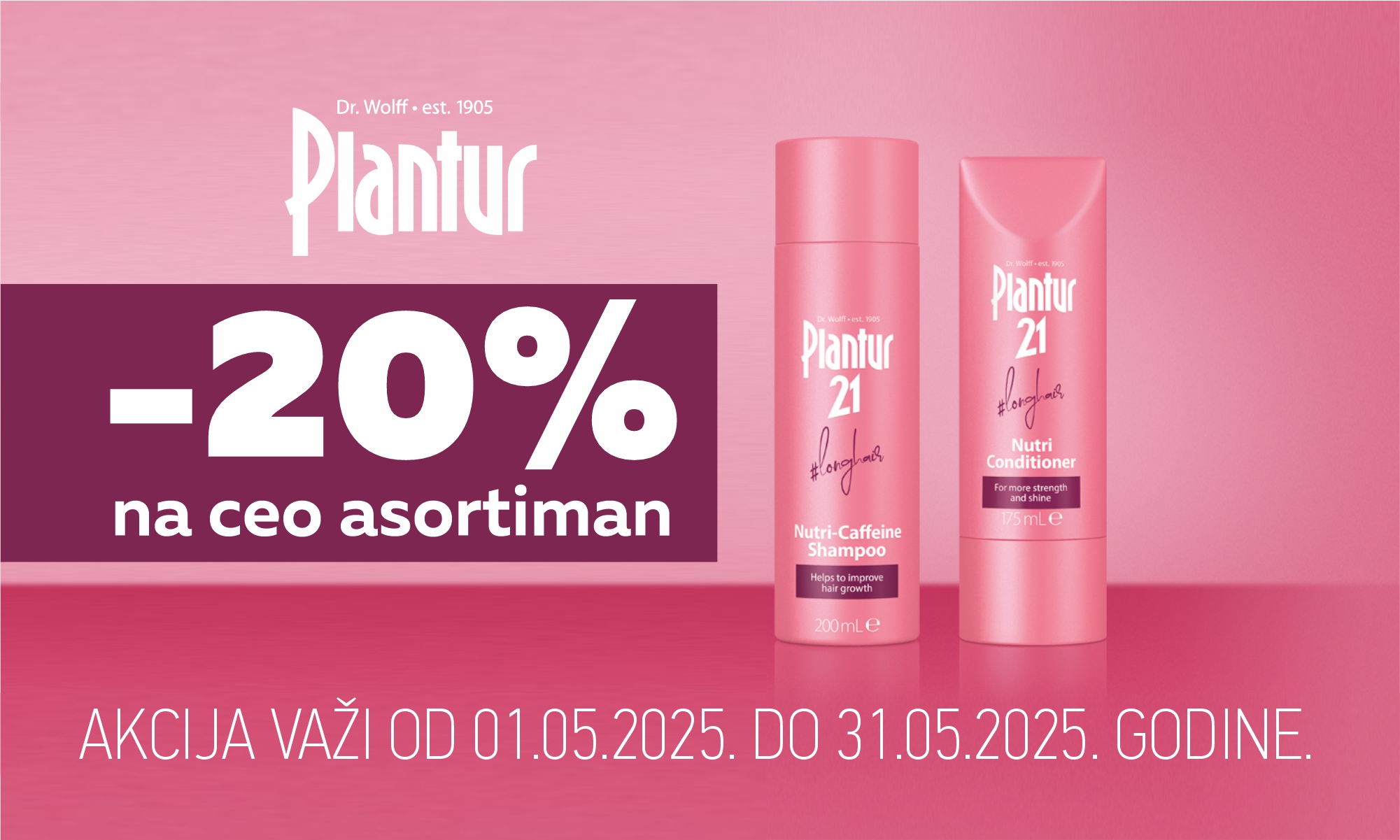 20% popusta na ceo asortiman Plantur