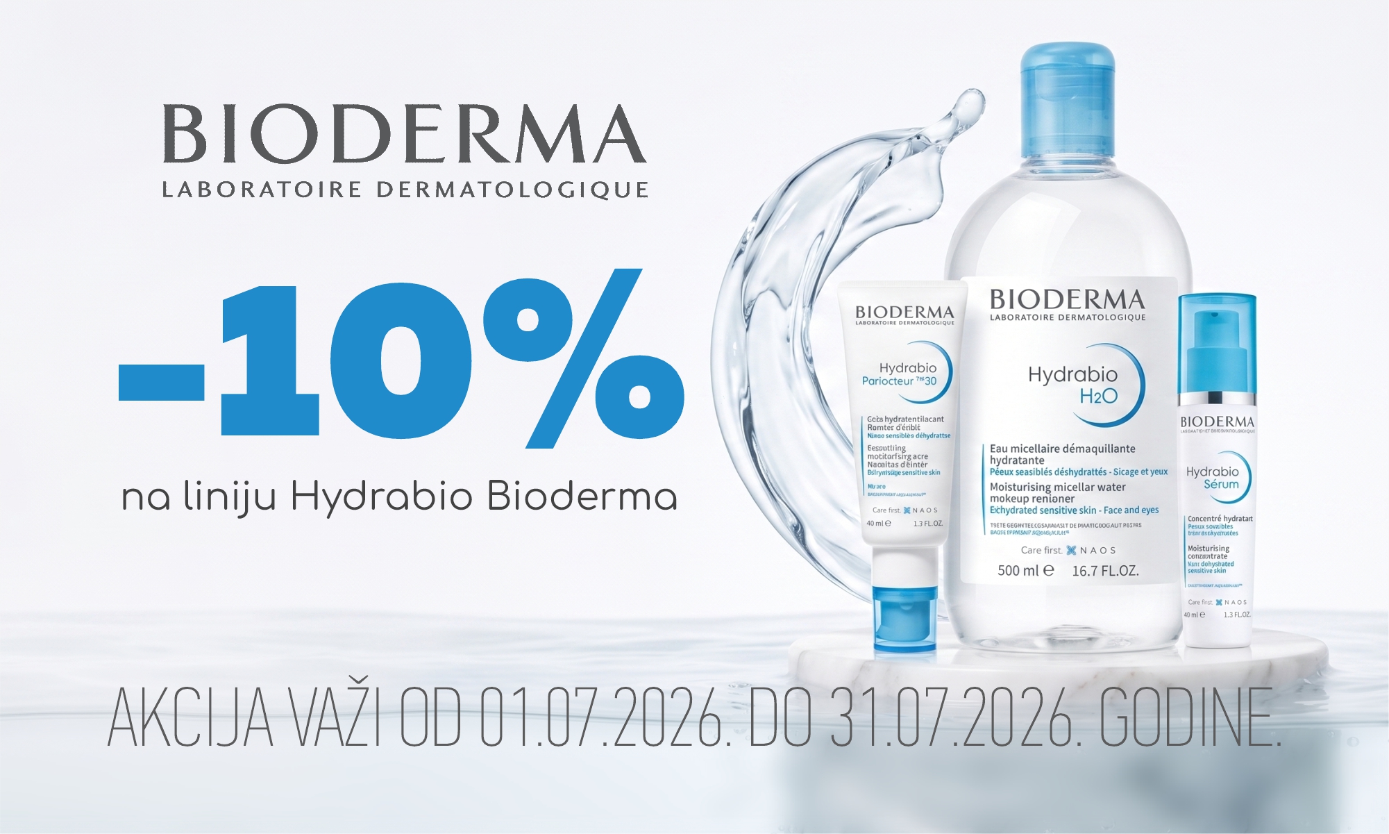 10% discount on the Bioderma Hydrabio