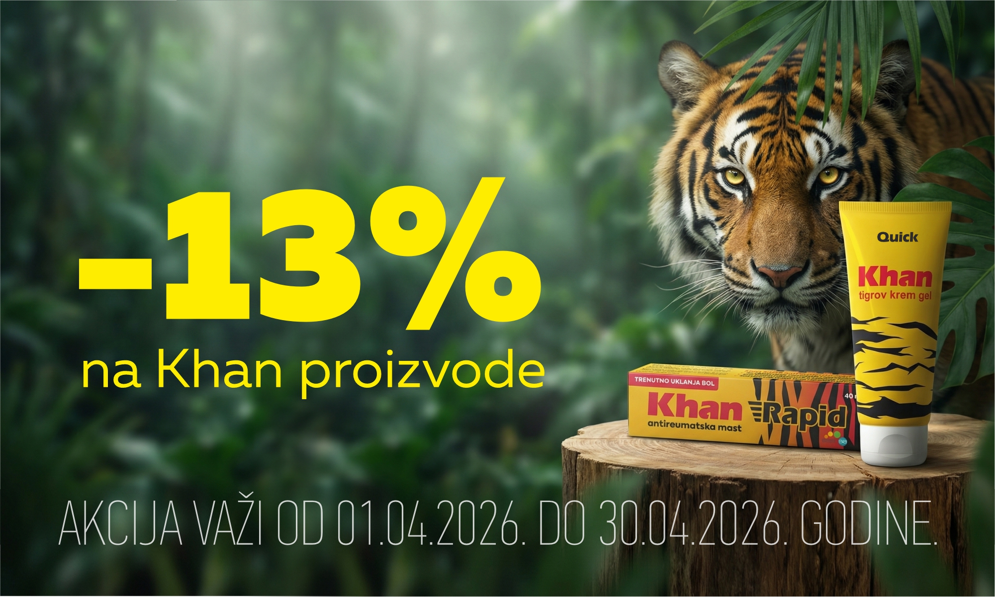 13% popusta na Khan proizvode.
