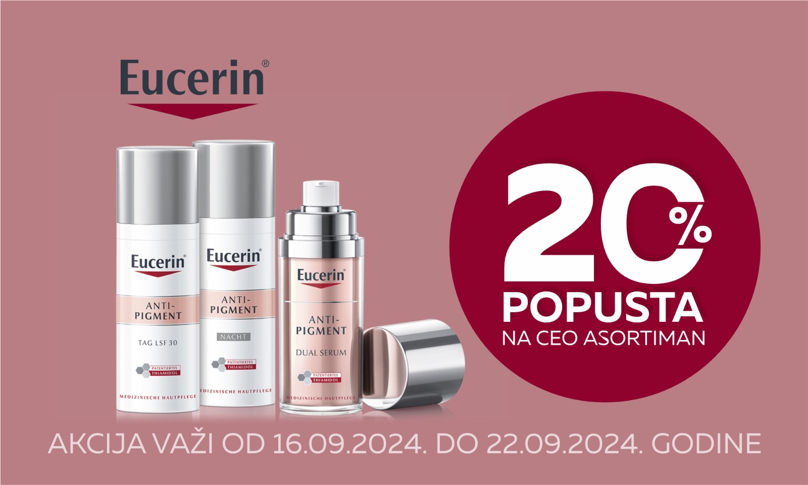 20% popusta na ceo asortiman Eucerin 