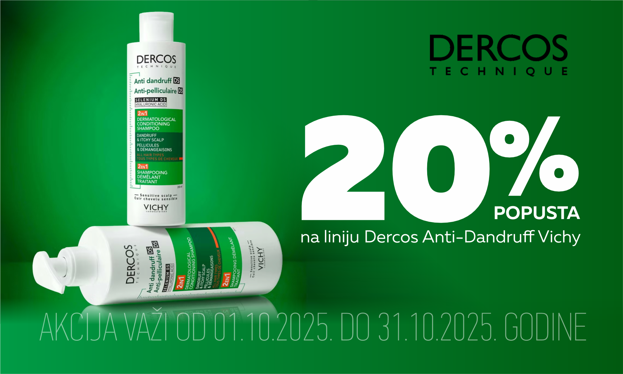 20% discount on the entire Vichy Dercos line