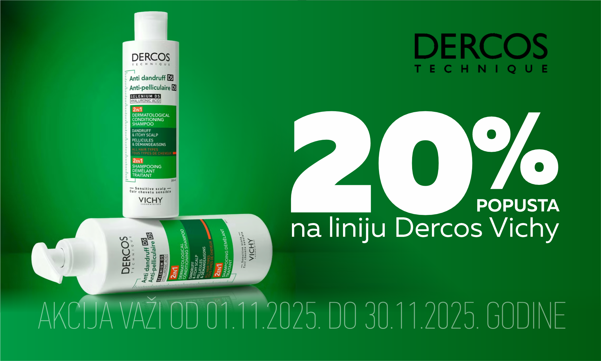 20% discount on the entire Vichy Dercos line