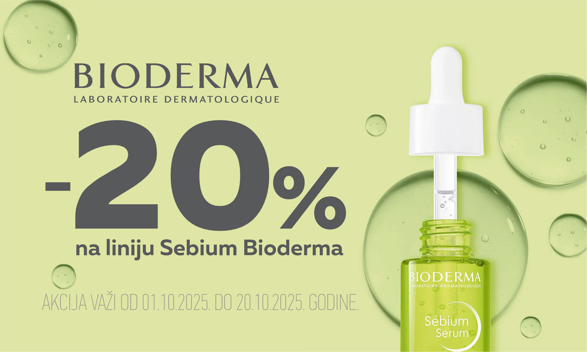 20% discount on the Sebium line from Bioderma