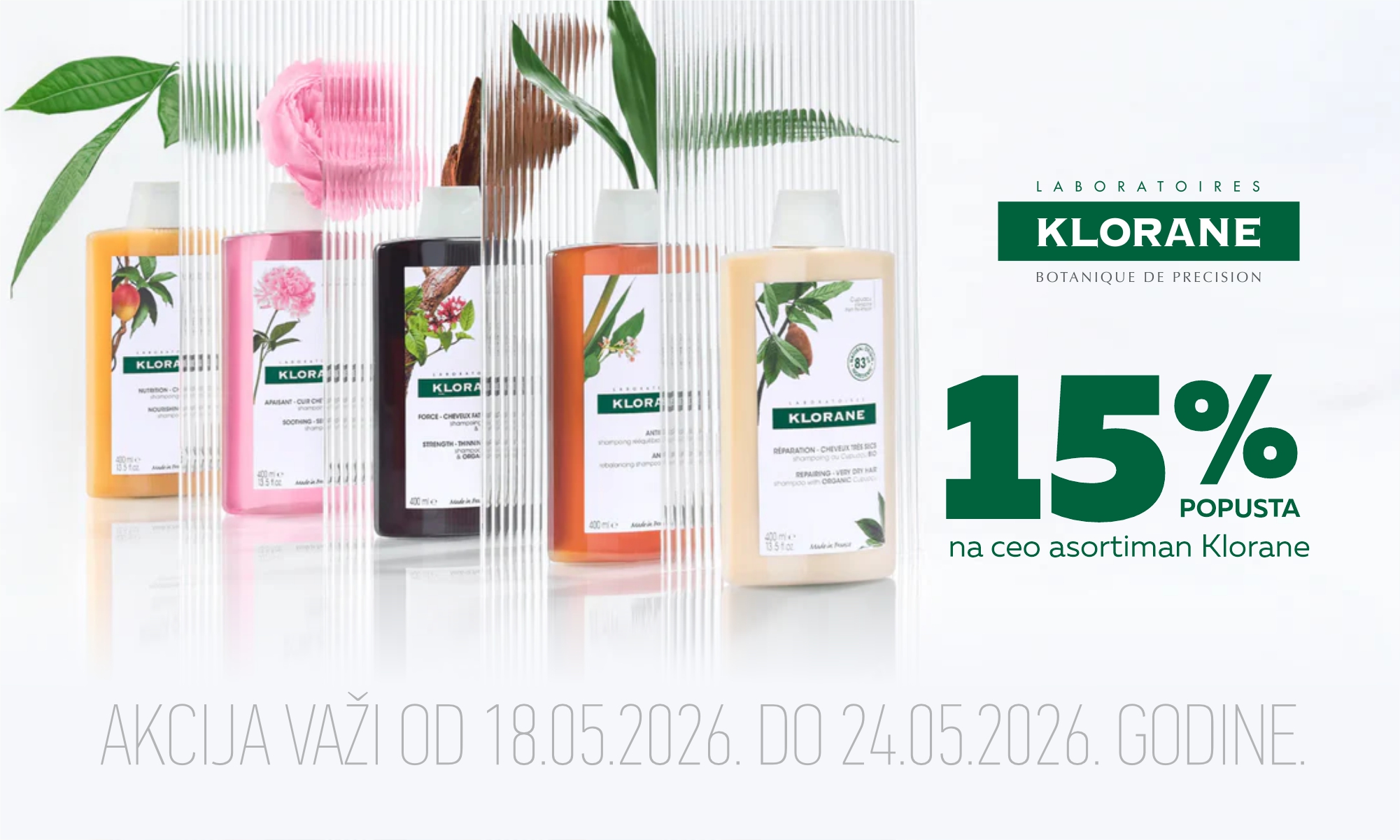 15% off the entire Klorane assortment. 