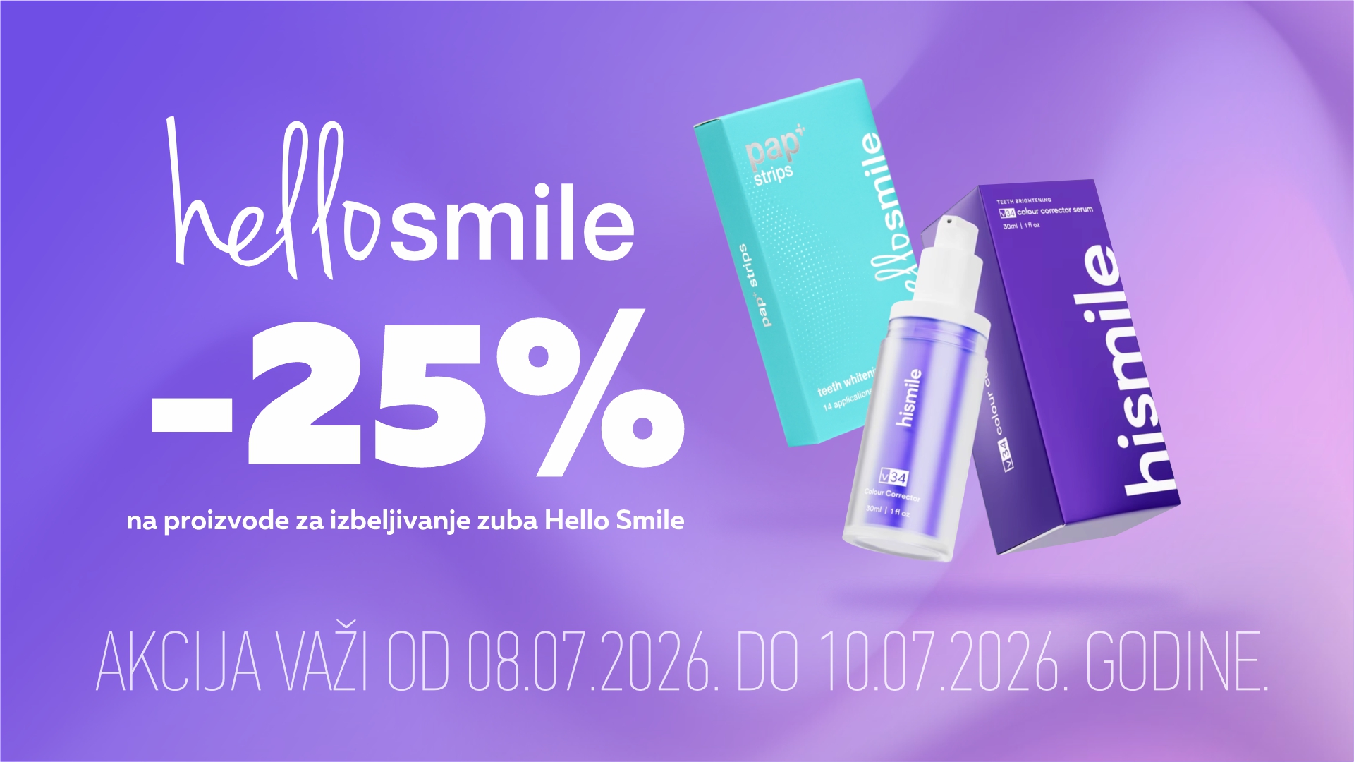 25% popusta na odabrani asortiman HelloSmile.