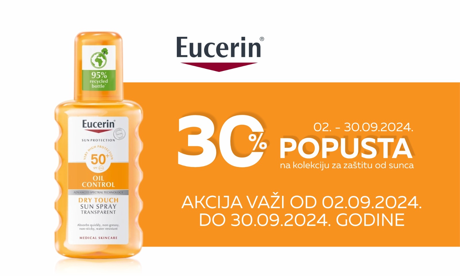 30% popusta na sun artikle Eucerin