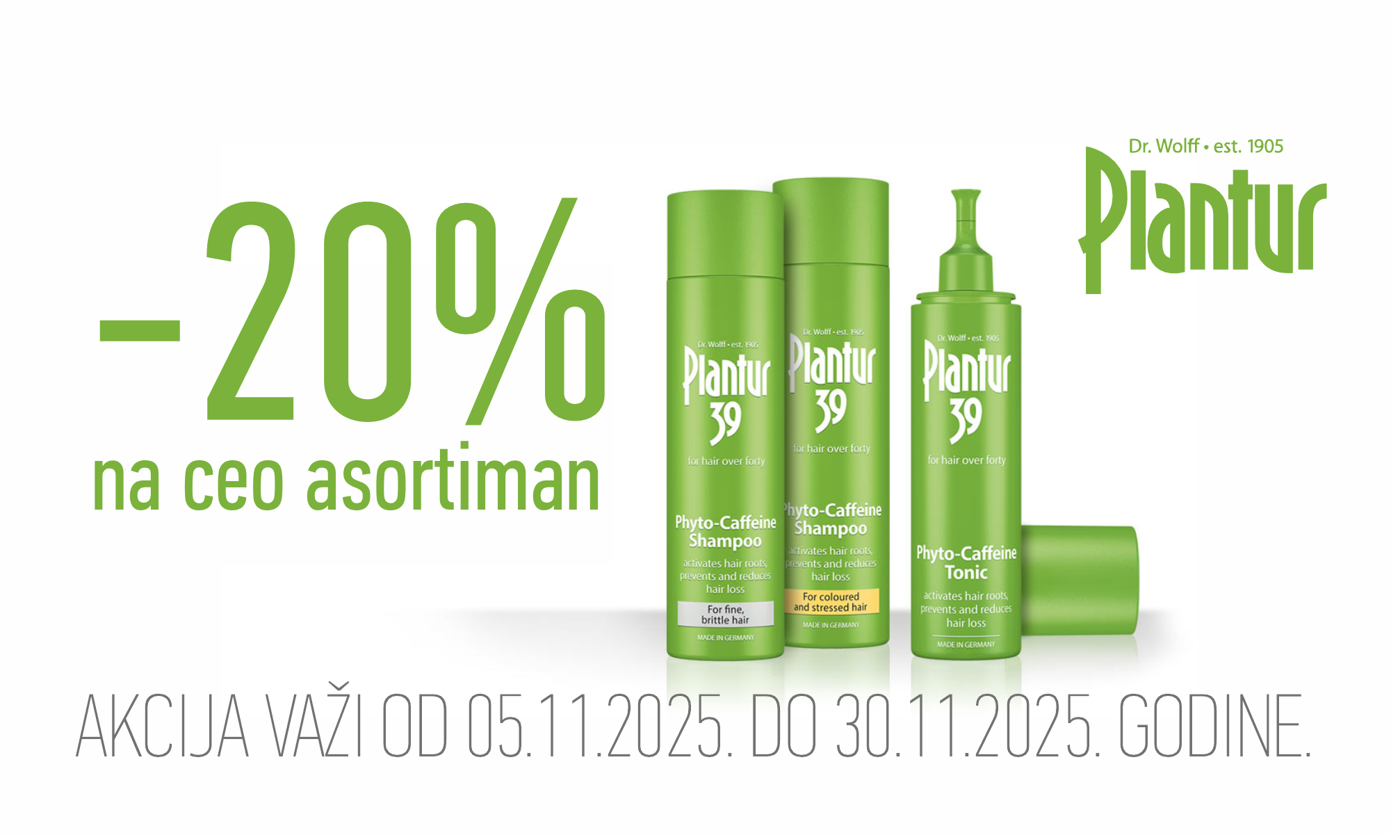 20% off the entire Plantur assortment