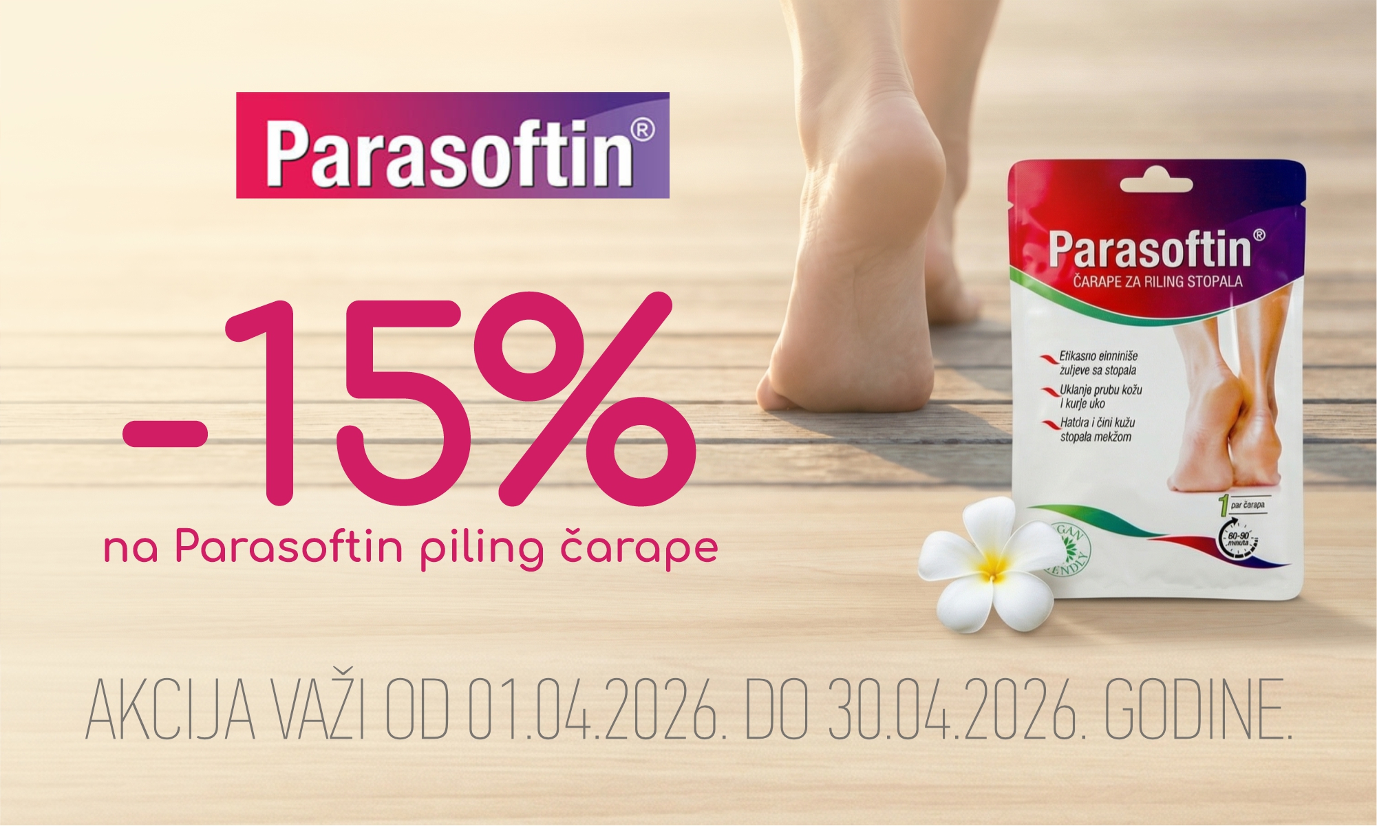 15% popusta na Parasoftin piling čarape