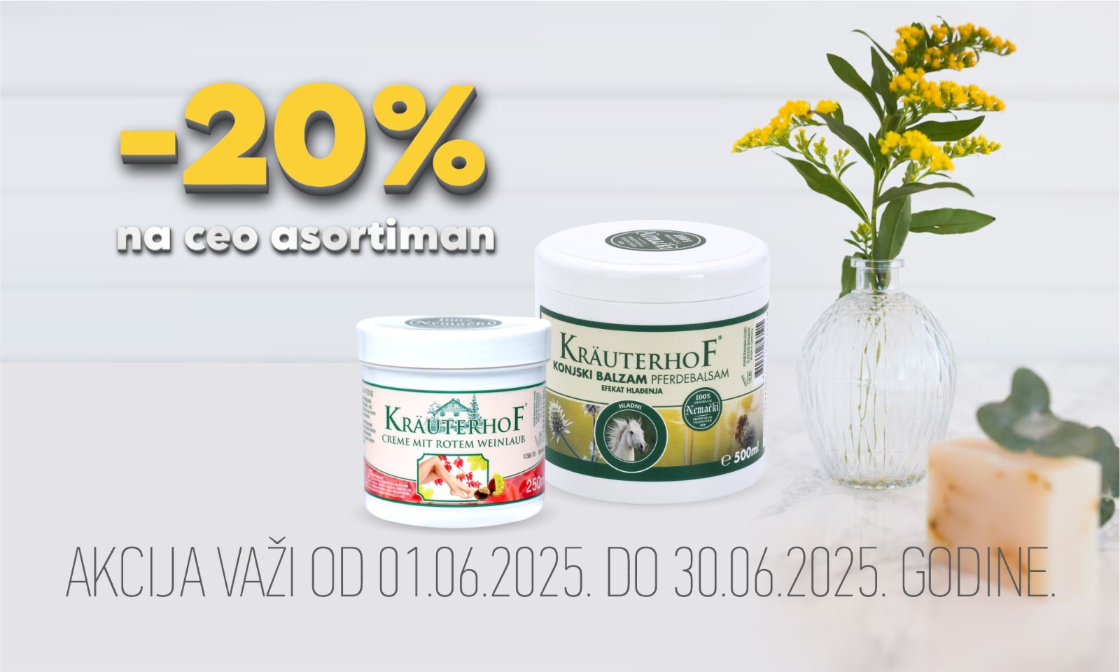 20% popusta na ceo asortiman Krauterhof