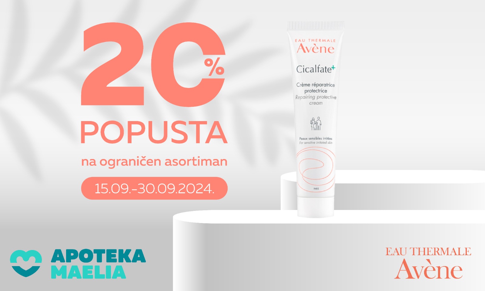 20% popusta na odabrani asortiman Avene